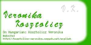 veronika kosztolicz business card